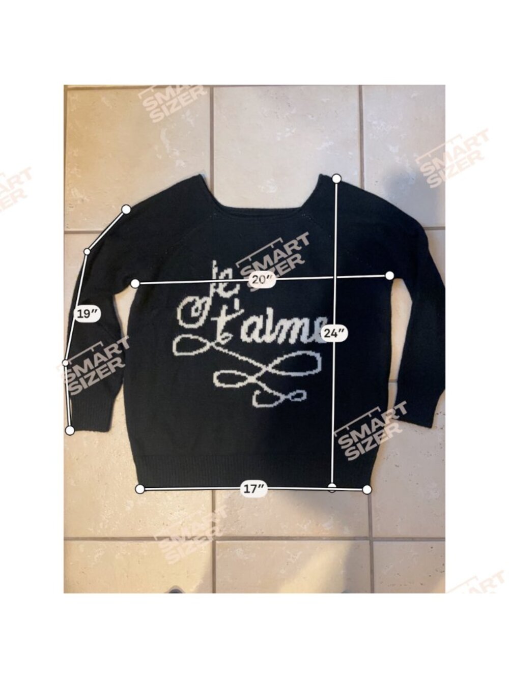 Rebellious One “Je t’aime” Black Graphic Sweater Size L - Picture 6 of 7